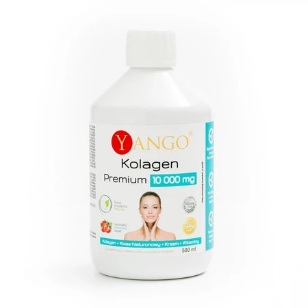 Yango Premium Kolagen 10 000 mg z kwasem hialuronowym + witaminami + krzem 500 ml