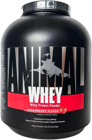 Universal Nutrition Animal Whey odżywka białkowa 2300 g smak truskawka