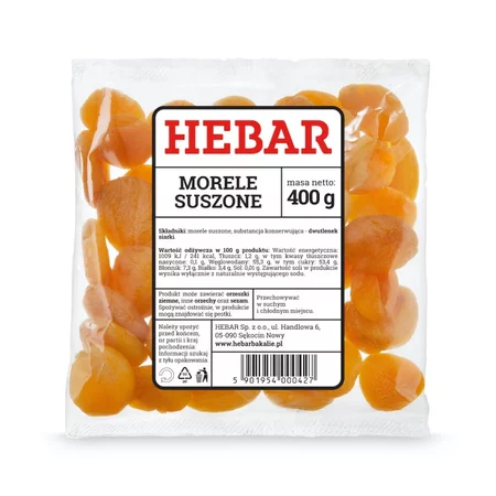Hebar Morele suszone 400 g