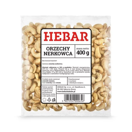 Hebar Orzechy nerkowca 400 g